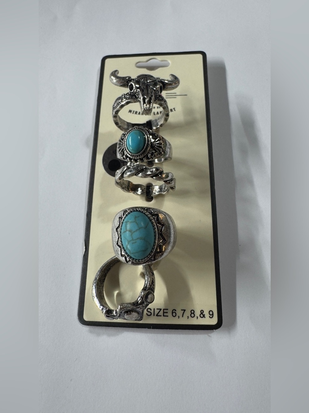 Idyllwind Turquoise and Silver Boho Ring Set